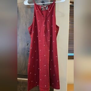 Womens Red Sleeveless Dress